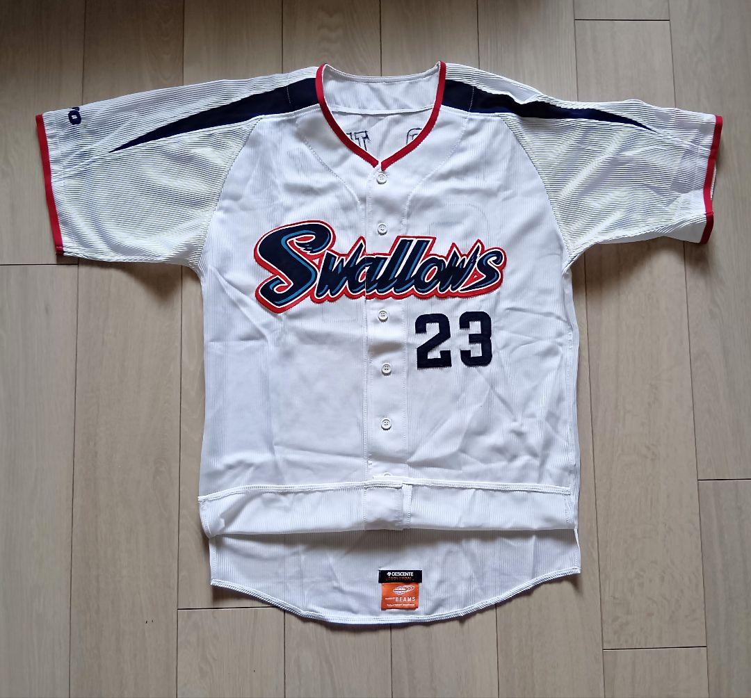 【当時物】ヤクルト　スワローズ　青木 ビームス　ユニフォーム　デサント　フリー