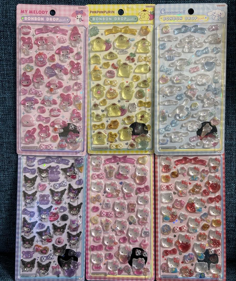 【正規品】サンリオボンボンドロップシール第2弾 ６枚セット