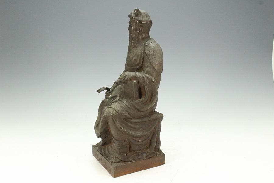 古銅 神農像 骨董品(K-LC977)