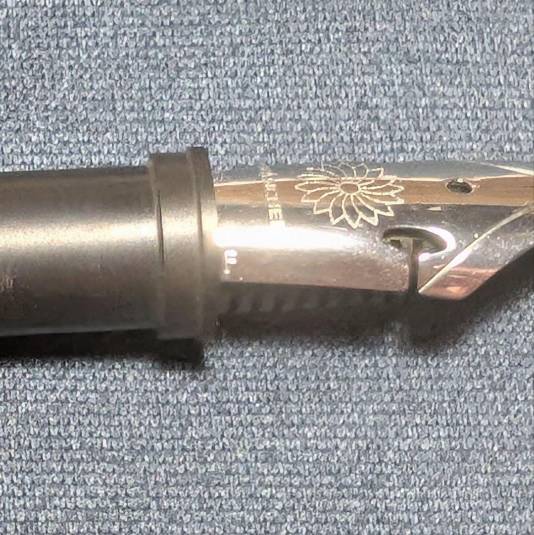 Alcea rosea様 角万年筆、ステンレスソフト