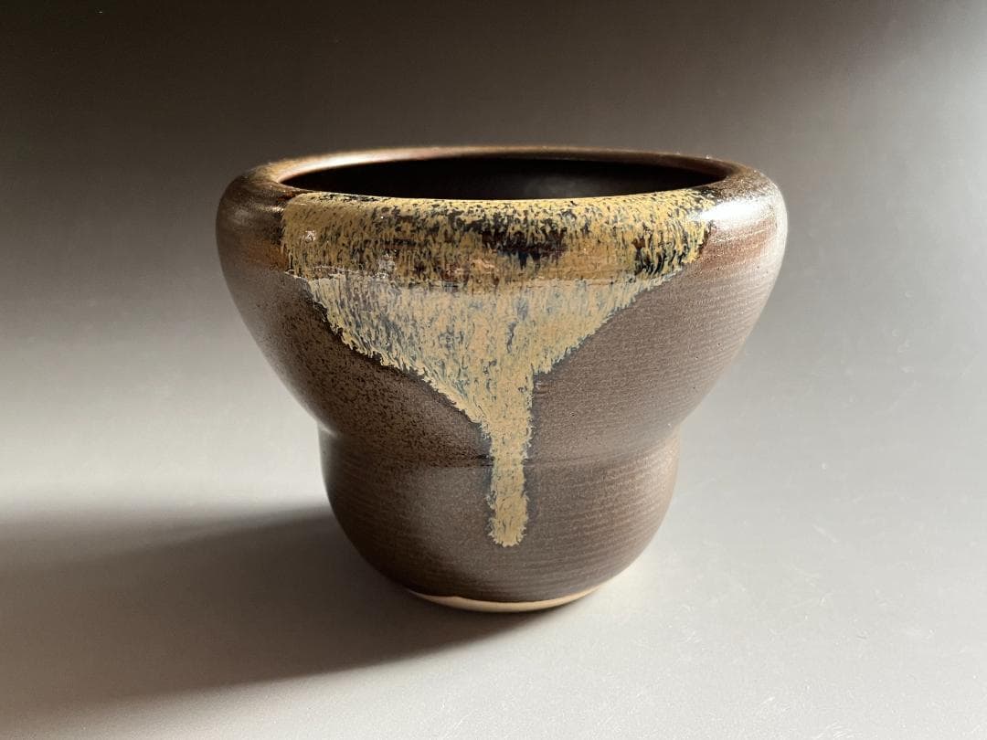 久田宗也書付　陽炎園　膳所焼　箪瓢　建水　茶道具　表千家