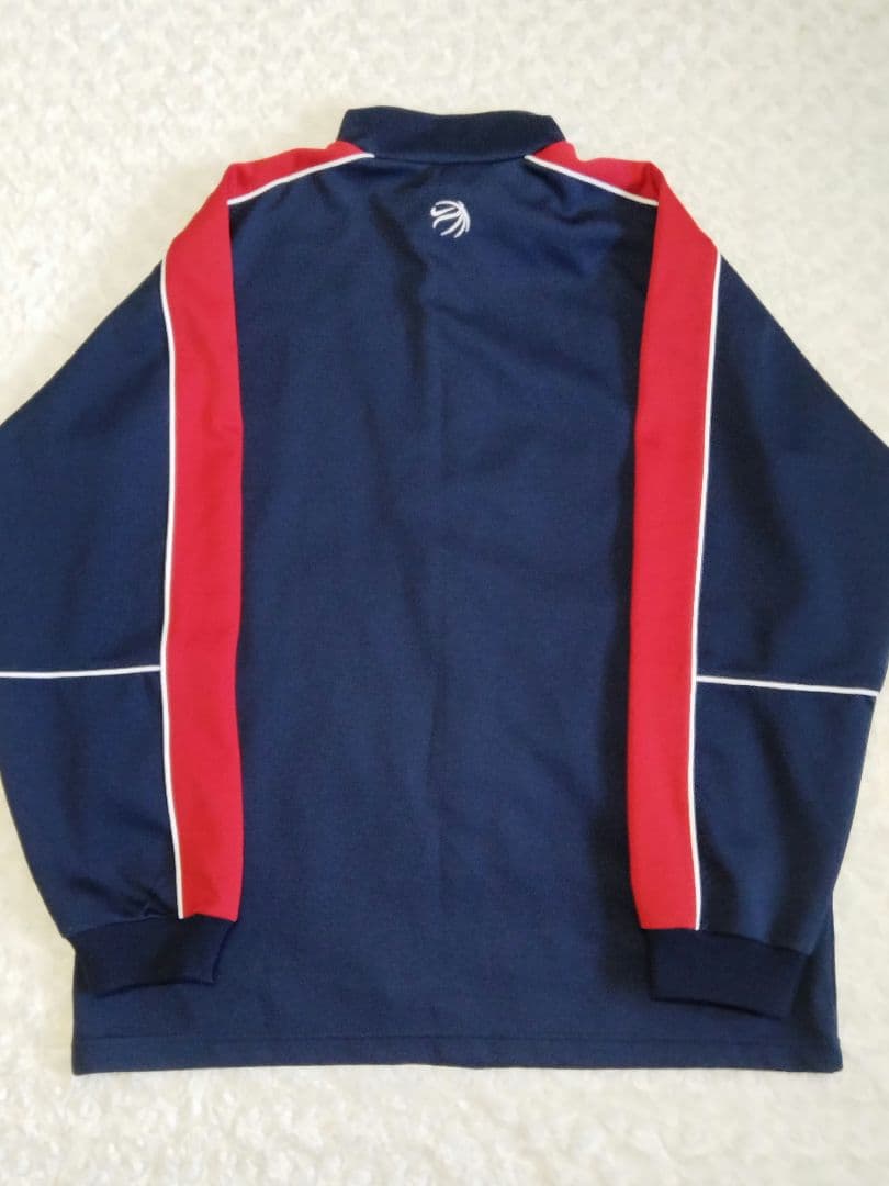 90s NIKE ナイキ スナップボタン セットアップ ネイビー Ｌ バスケ