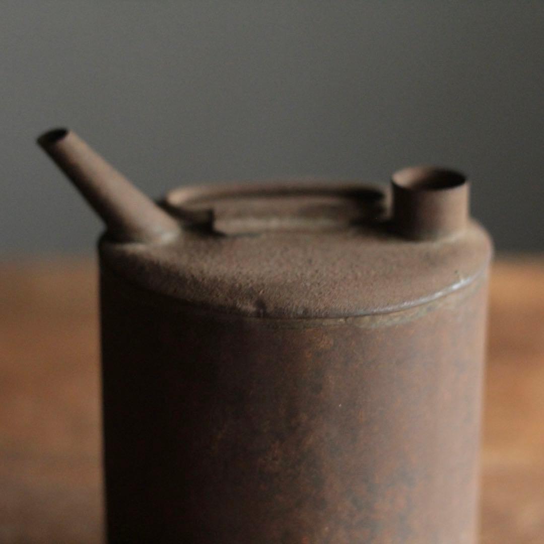 鉄あるいはブリキ 水差し 花入 花器 注器 古道具 アンティーク オブジェ