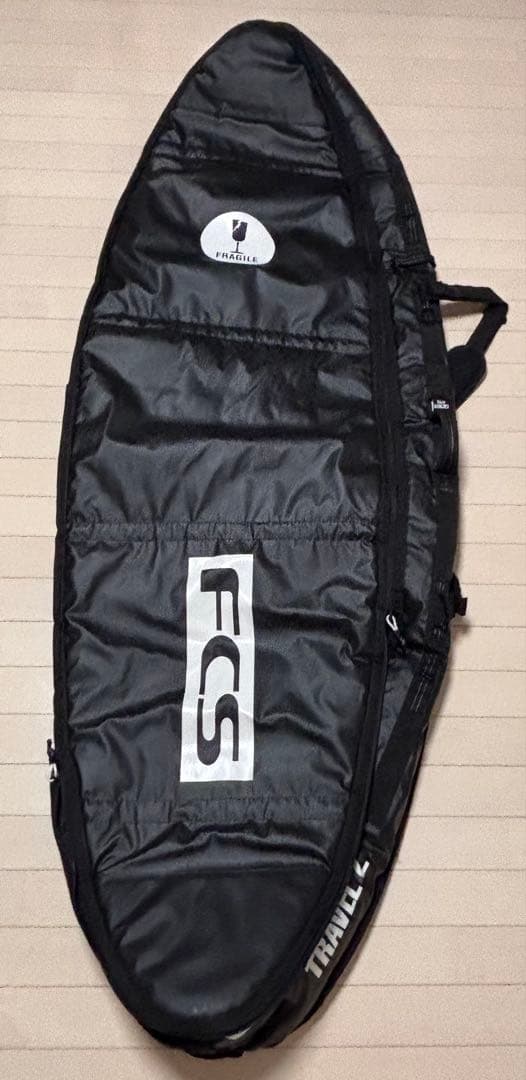 FCS TRAVEL 1 SURFBOARD COVER 6.3 黒ハードカバー