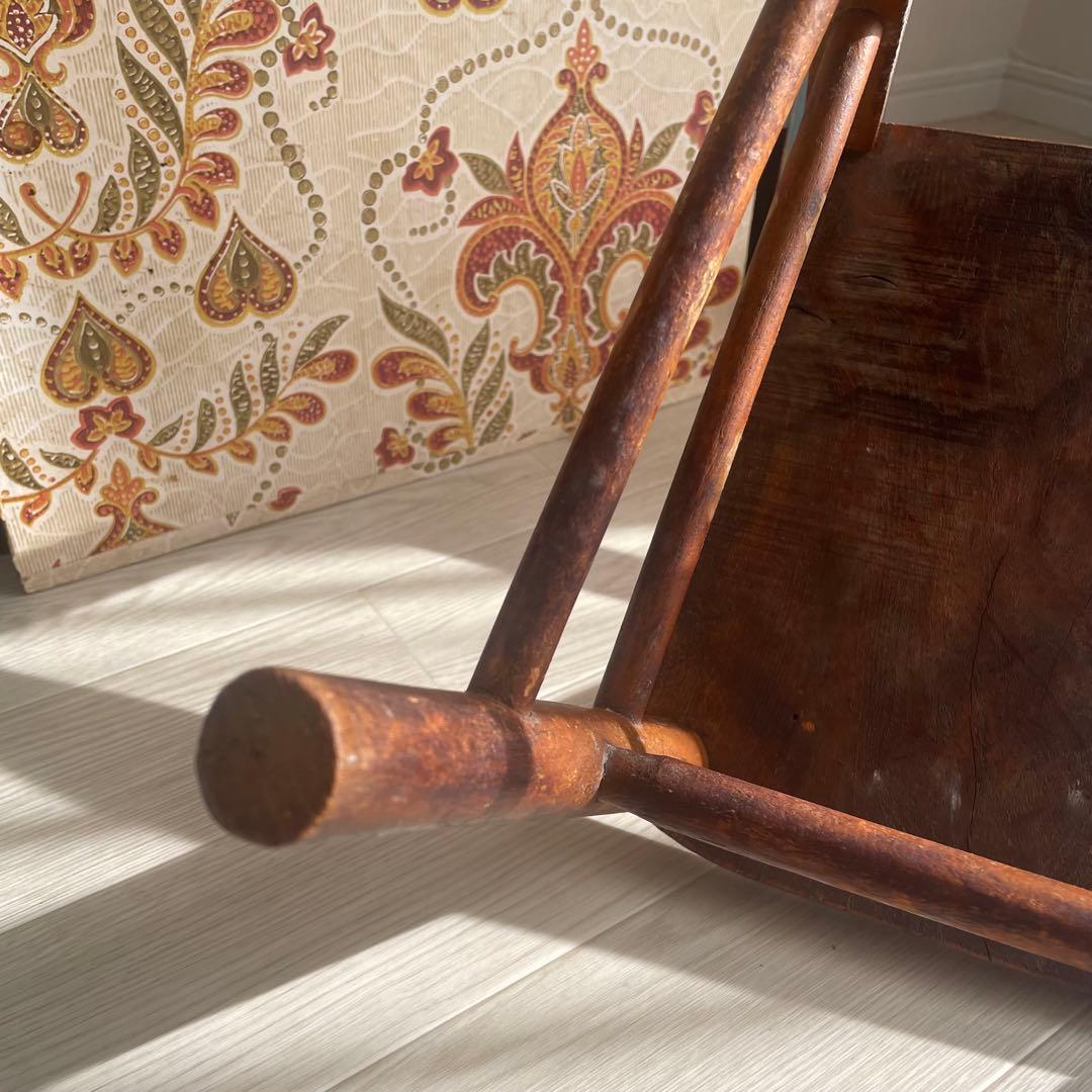 アンティーク/イギリス製/子供用/椅子/木製