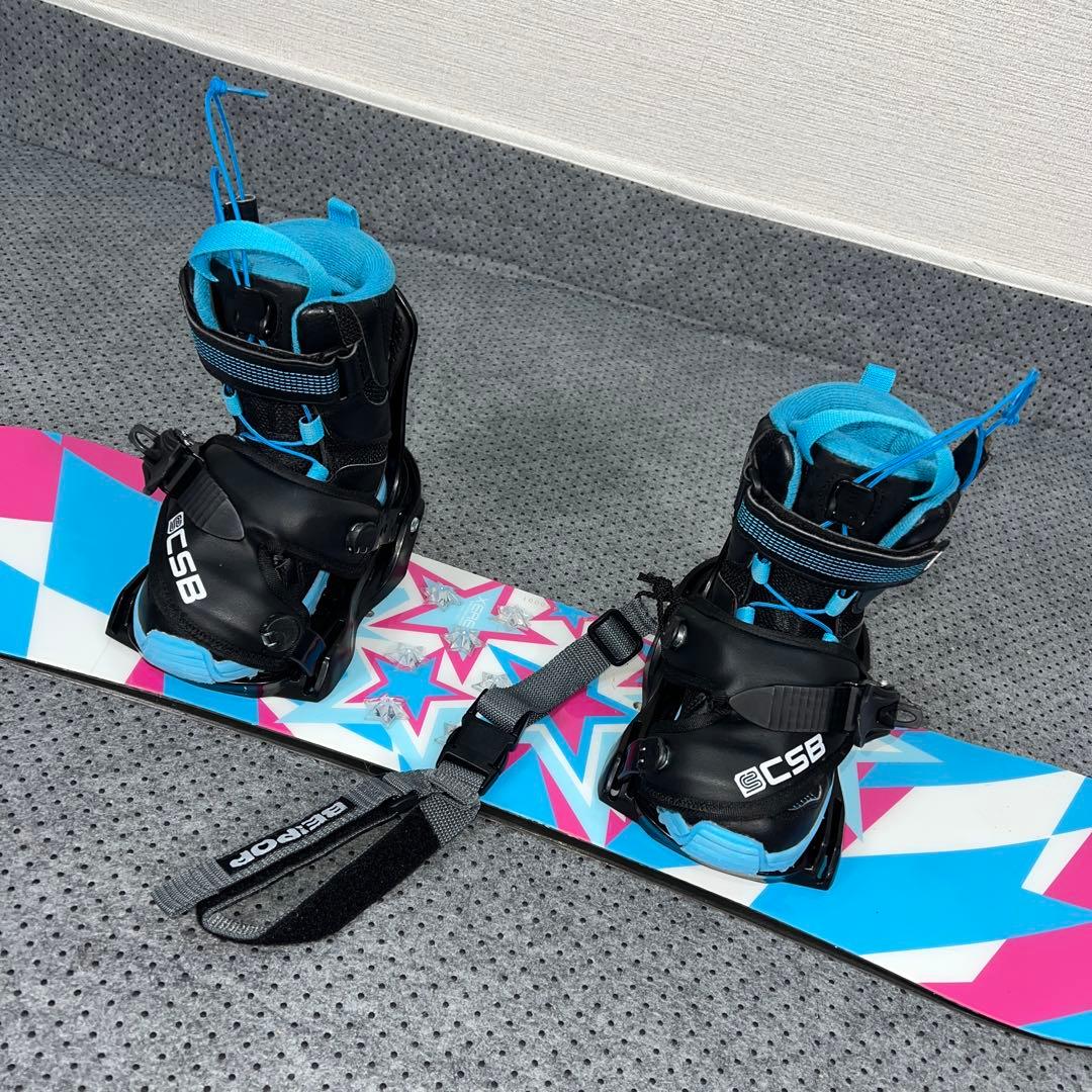 数回使用 キッズスノーボード 88cm XERES×バイン×レースブーツ