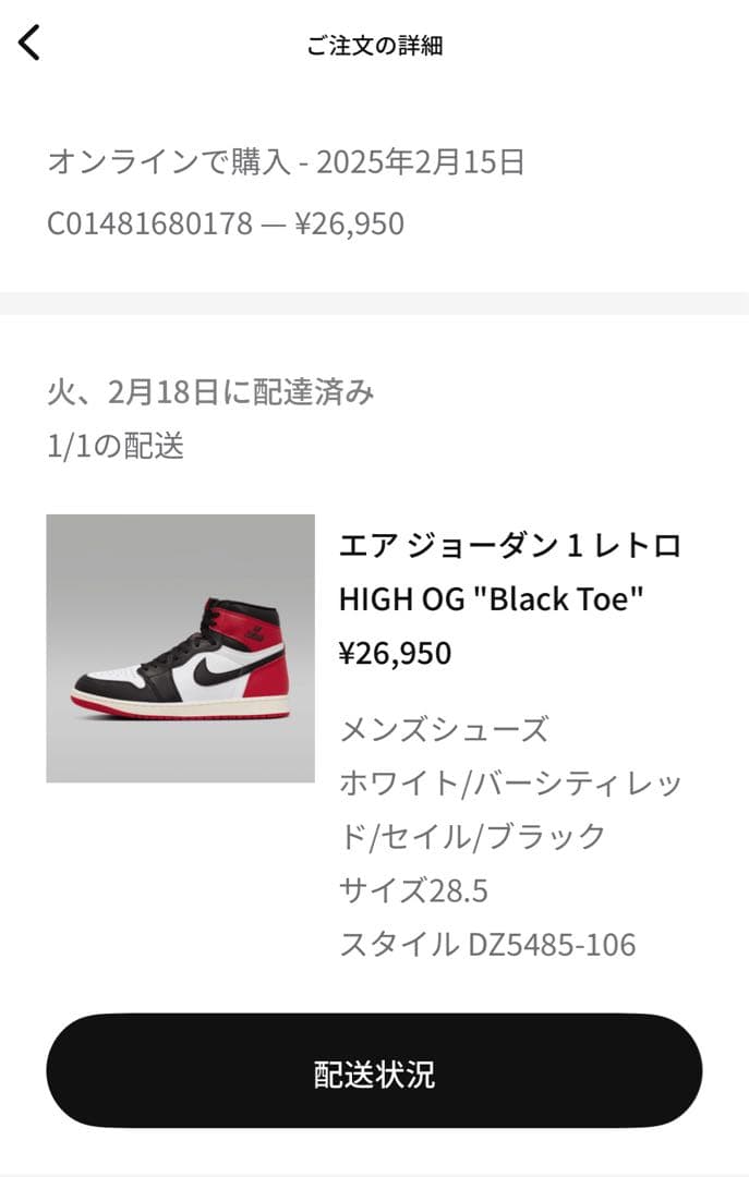 エアジョーダン1レトロ HIGH OG \