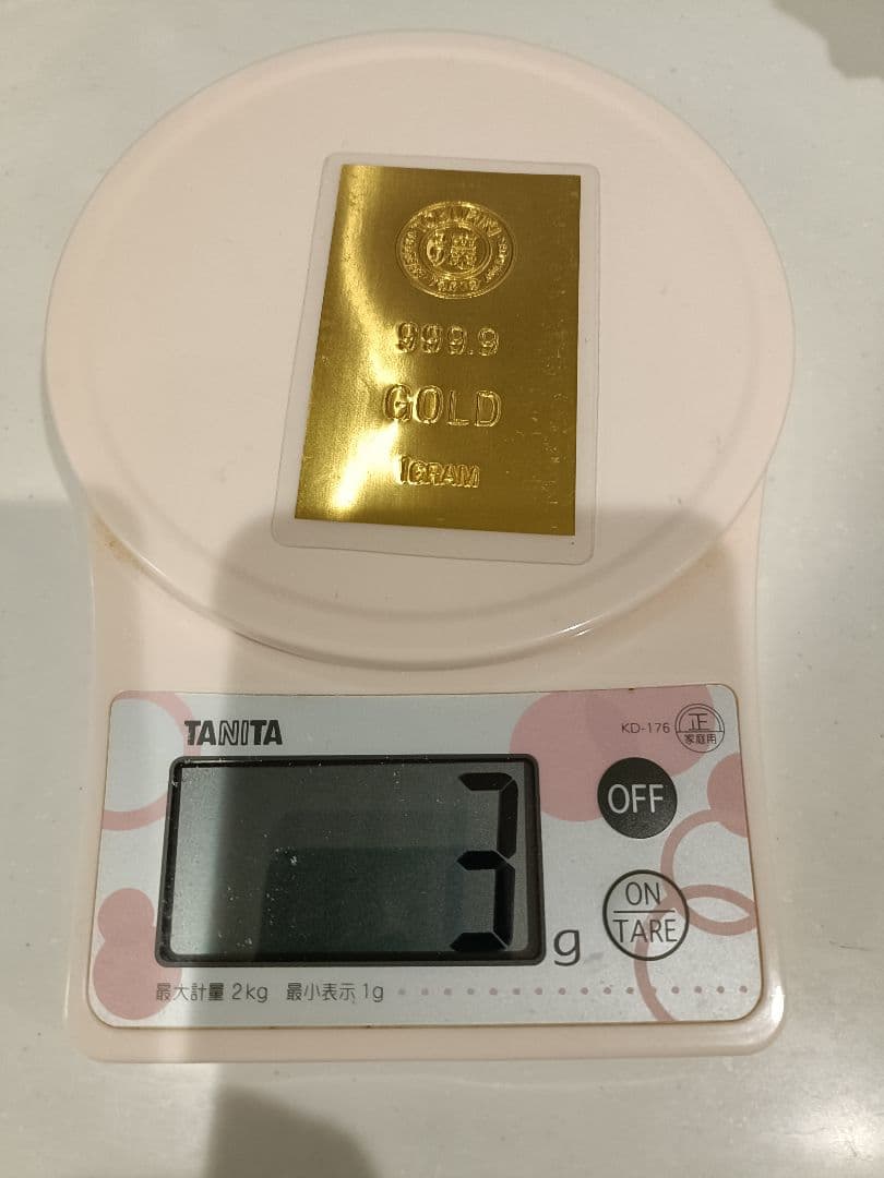 ☆☆徳力 純金 １g☆☆ラミネート入り