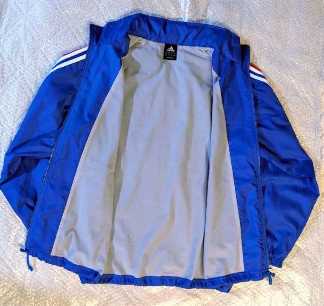 adidas ナイロンジャージ 裏ボア トリコロール Mサイズ 170cm