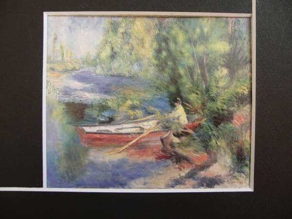 ルノワール、水辺にて、希少画集画、新品高級額、額装付、状態良好