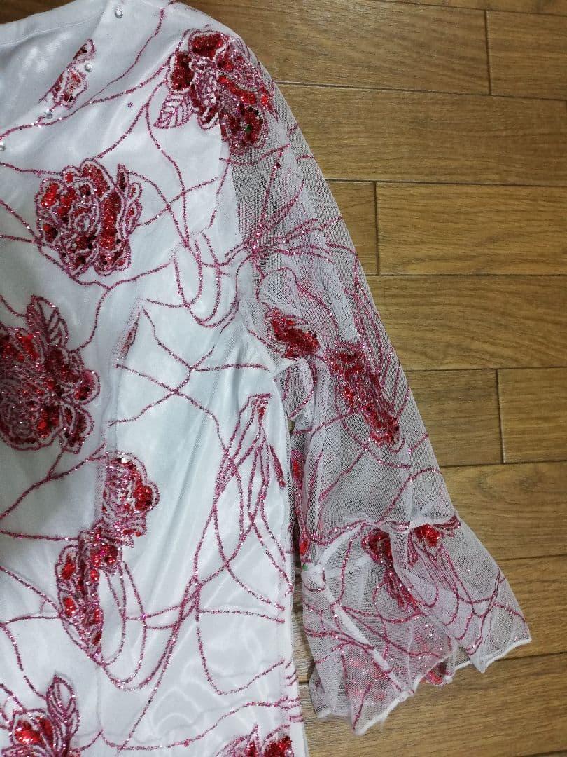 最終お値下げ　社交ダンスドレス カラオケにも　フリーサイズ