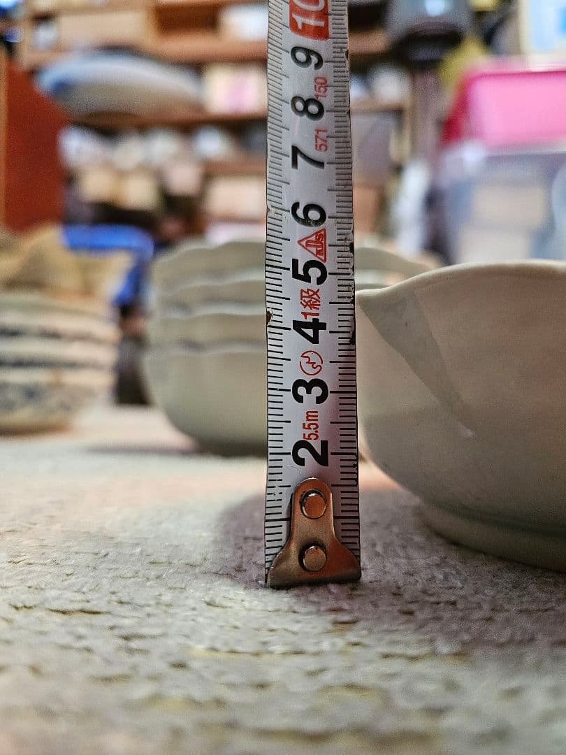 古伊万里 上手 江戸後期 藍柿右衛門様式 輪花なます皿 5客セット