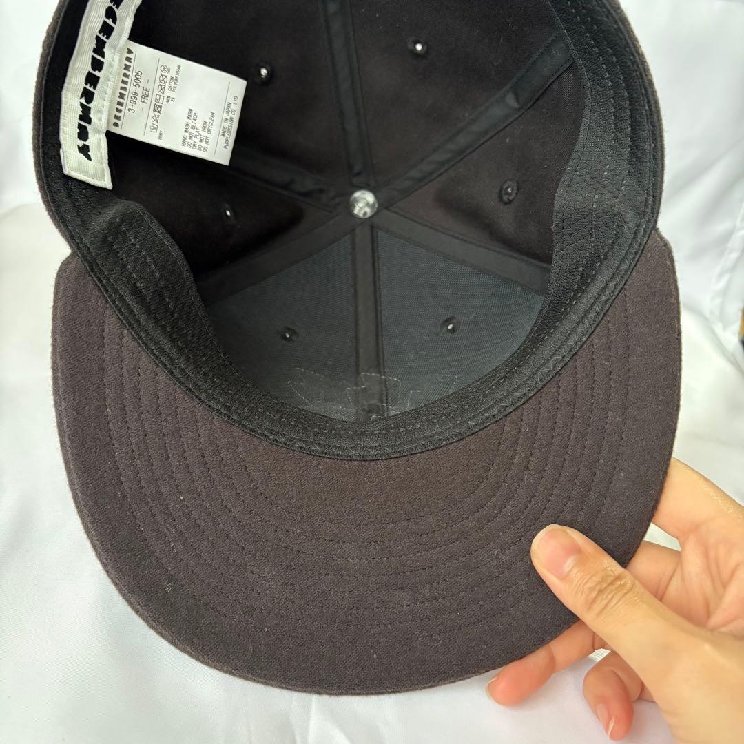 【美品/希少モデル】DECEMBERMAY キャップ 秋冬 ワッペン 起毛