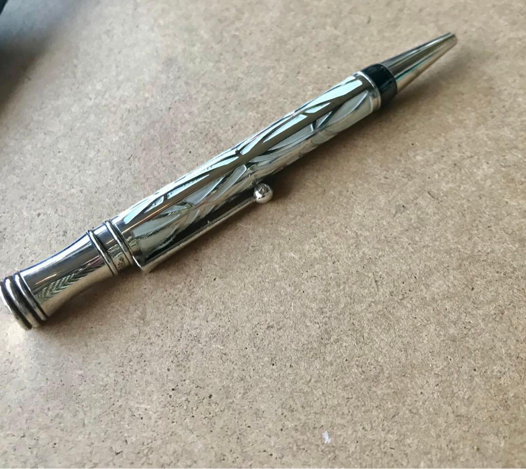 パリ購入　仏製　純銀　レリーフ蜘蛛の巣彫り　スパイダー　フォリフォリ