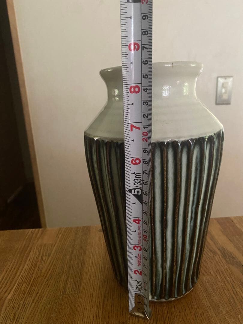 陶器　花器　島根県松江　袖師窯 尾野友彦　しのぎ