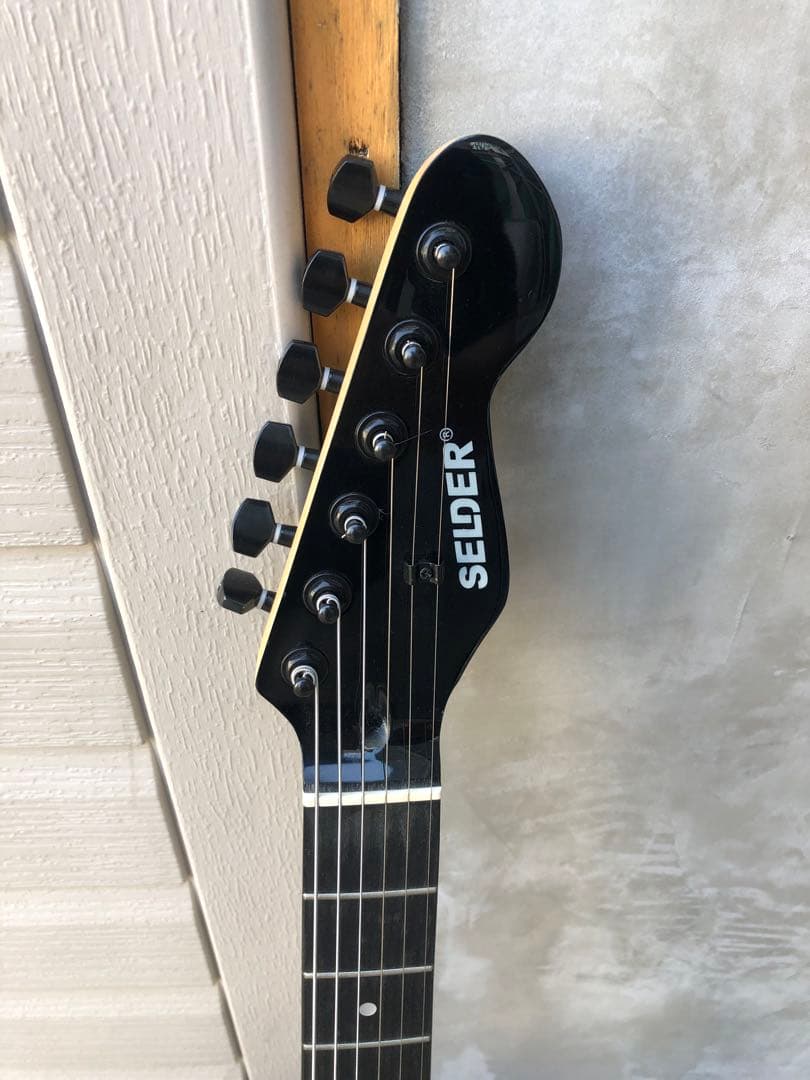 SELDER エレキギター グラデーションブラック/グリーン