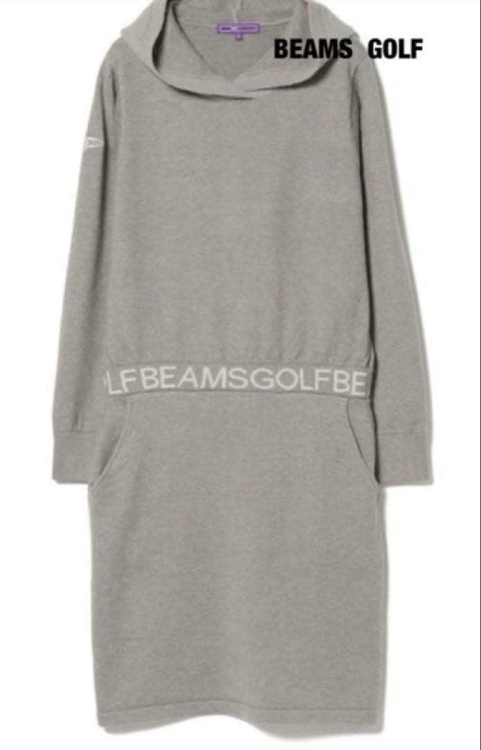BEAMS GOLF PUPPLE LABELパーカー ニット ワンピース