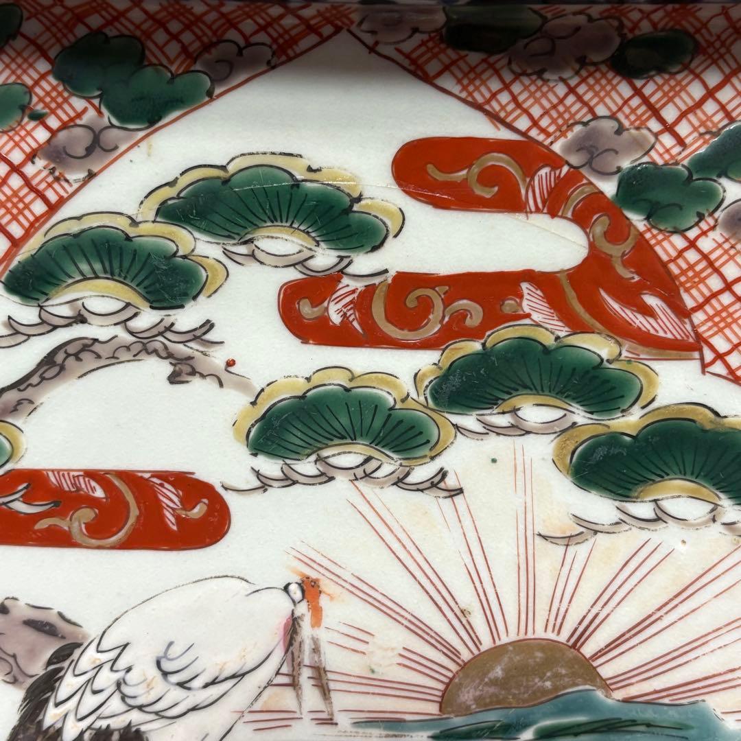 江戸時代　古伊万里　鍋島　赤絵　皿