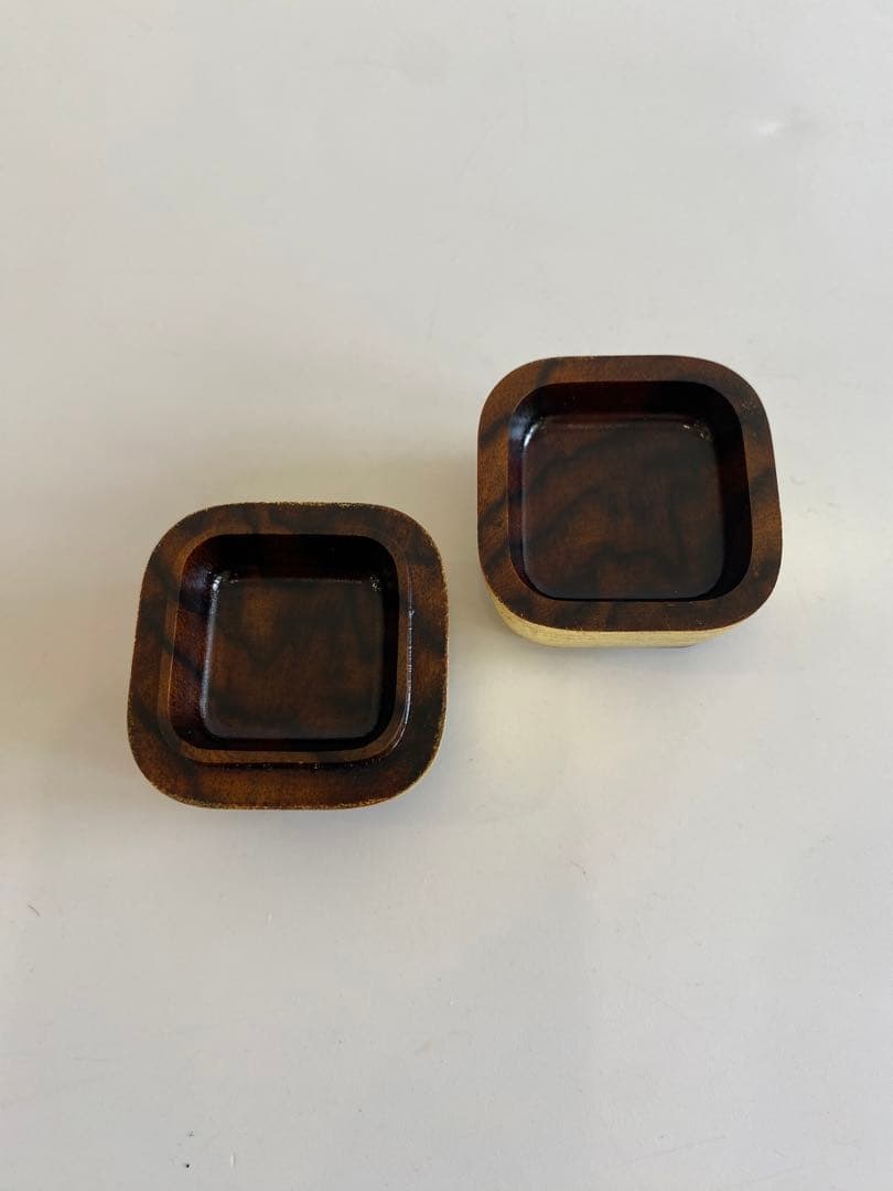 こじま黒柿糸巻型香合　中村宗悦作　茶道具