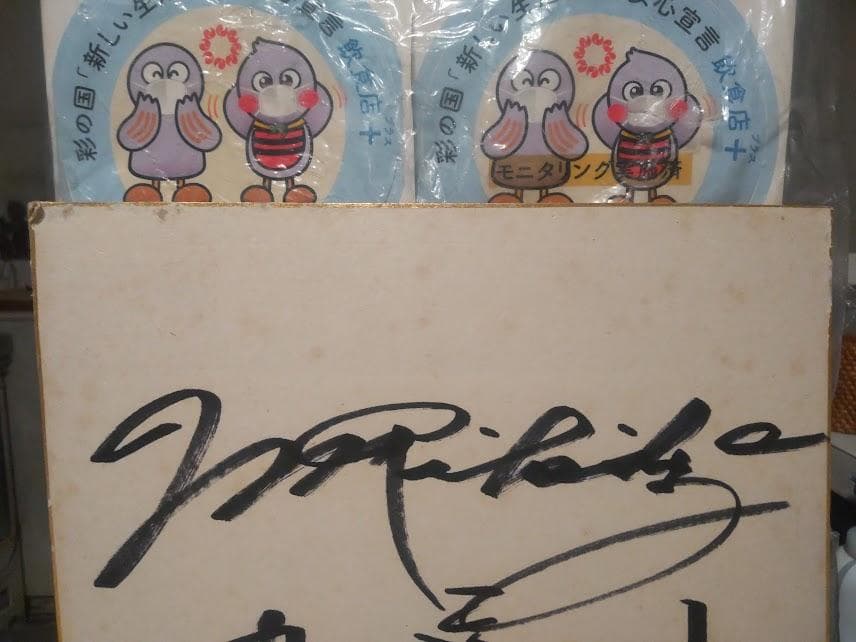 貴重★非売品★昭和レトロ★相撲 力士 格闘技 プロレス 力道山 直筆サイン 色紙