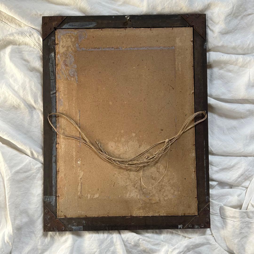 フランスアンティーク　フレデリックモーガン　リトグラフ　絵画　壁掛け　額装品