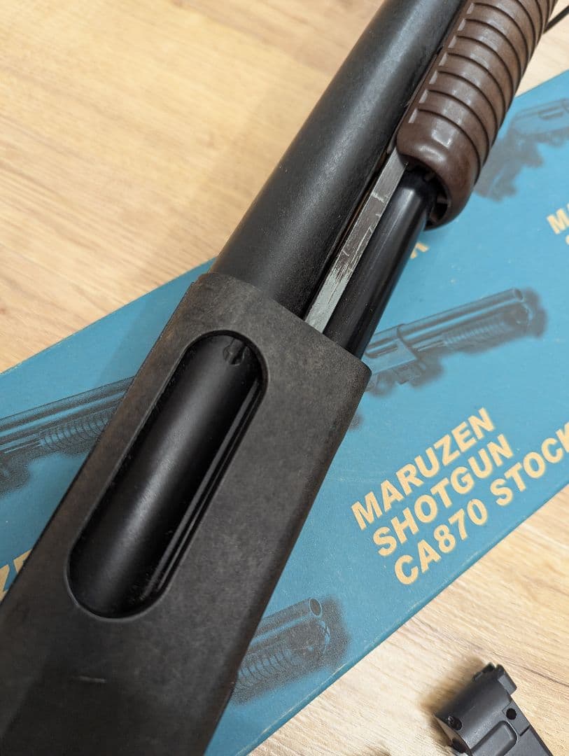 マルゼン CA870ストック リアル木製ウッドストック装換 ショートマガジン付き