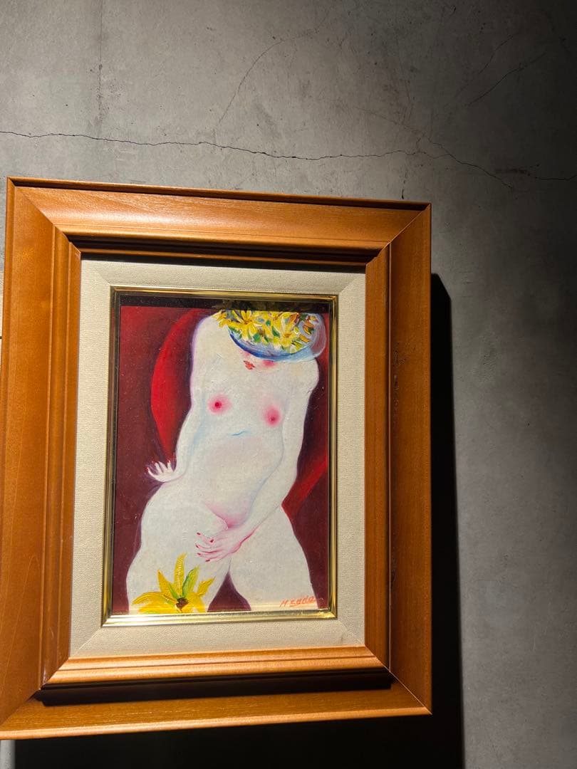 裸婦画　肉筆油彩画　直筆サインあり