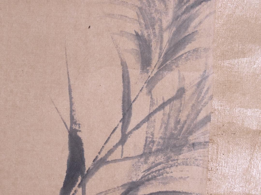 蔵整理品　中国清時代掛け軸　肉筆水彩絵　骨董品　I1554A13-1