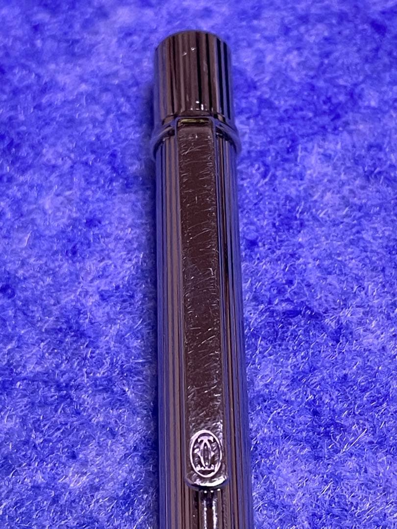 美品カルティエビンテージツイスト式マストボールペンシルバー 黒インク