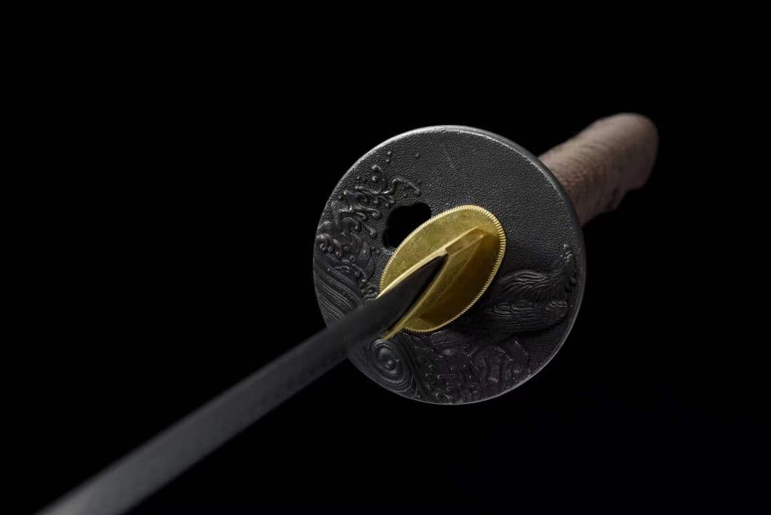 文様鋼鳳凰紋武士刀【座山彫】 武具　刀装具　日本刀　模造刀 居合刀