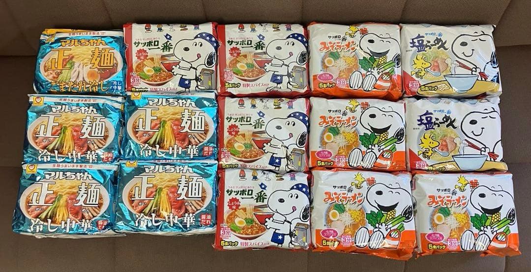 インスタントラーメンカップ麺　カップ焼きそば　袋麺　お菓子