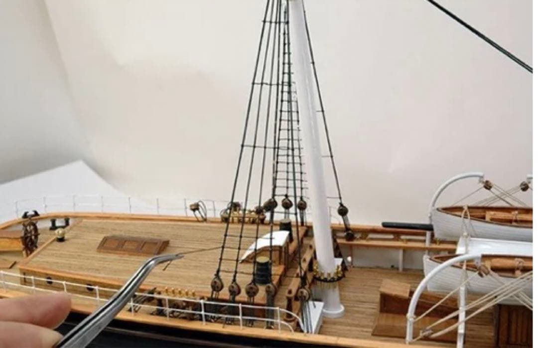 木製帆船模型 1/80カティサーク 帆付