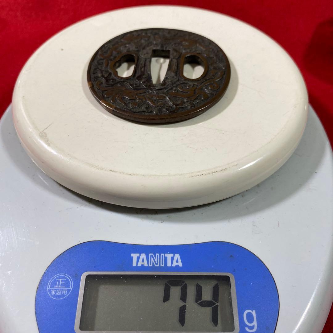 B–11 鍔　つば　武具　銅製　装飾品　アンティーク　美術品　工芸品　刀装具