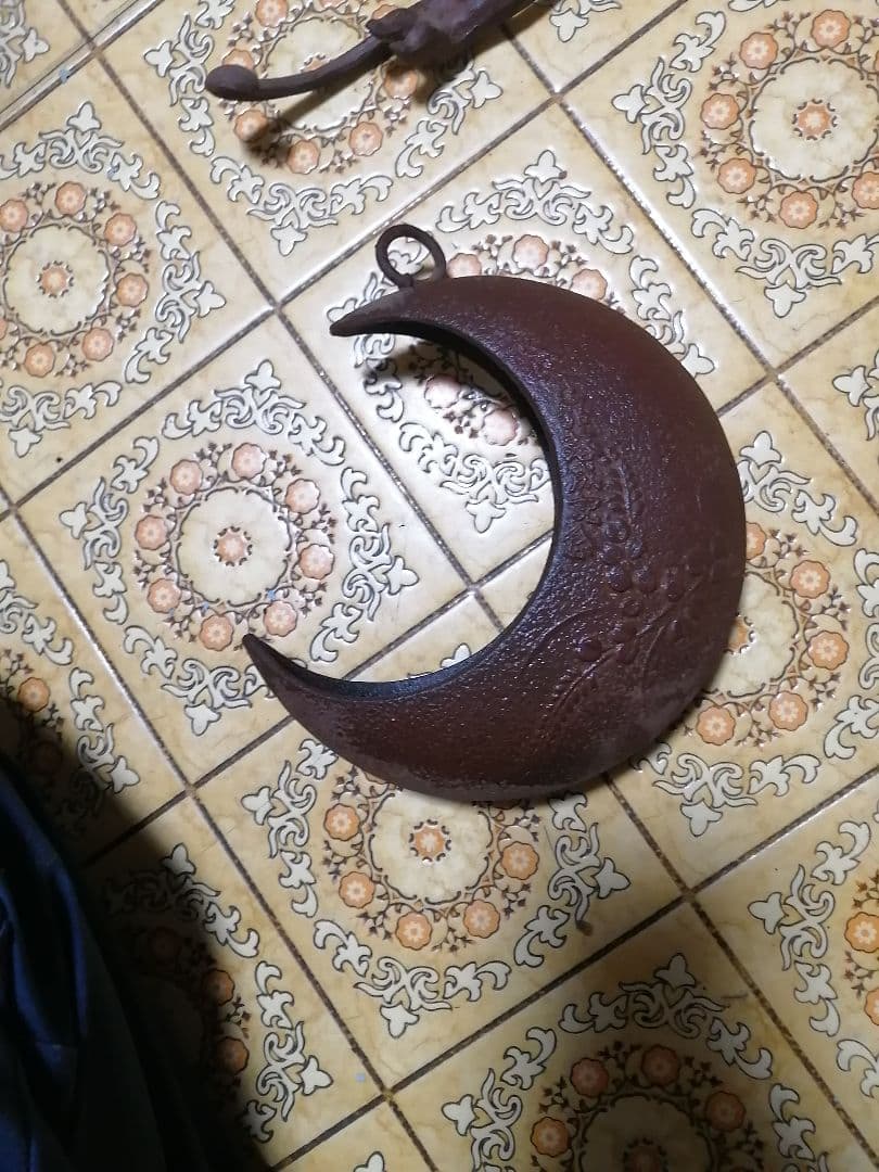 W‼️【南部鉄器★昭和レトロ】三日月型吊り花瓶 　希少品　非売品‼️