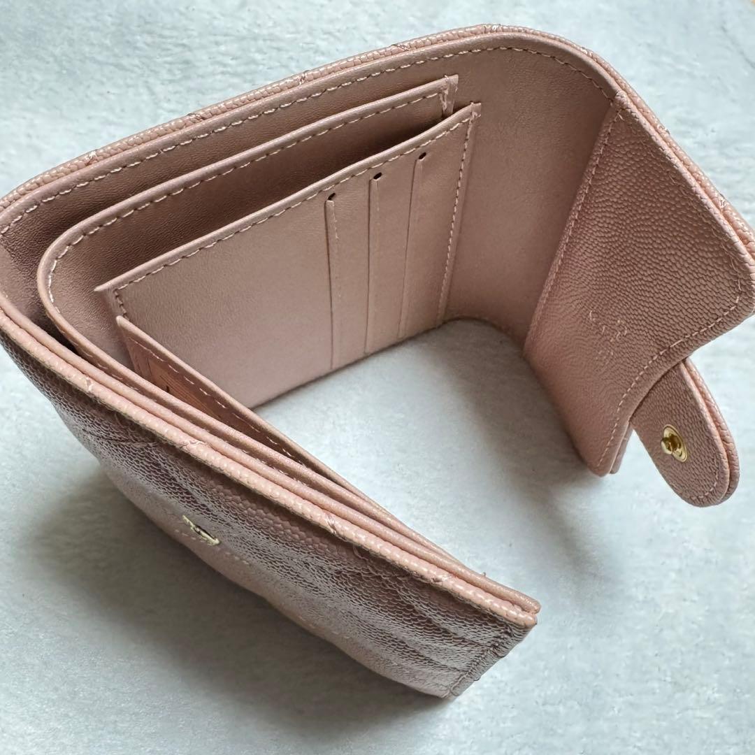 CHANEL ピンクレザー 財布 キルティング