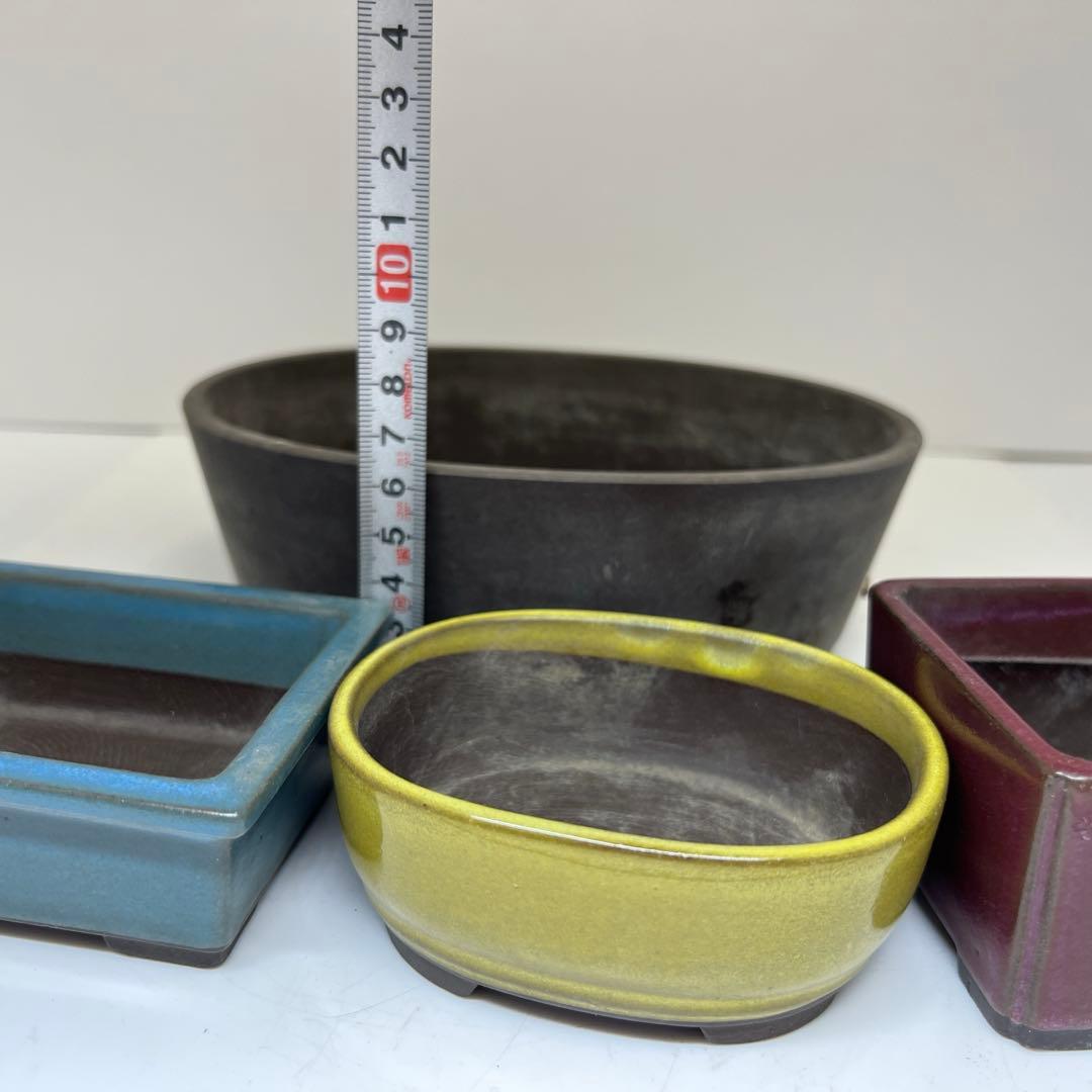 中国美術　在銘植木鉢　幅約7.5~18㎝　東Y7-1104⑤タトヒサ