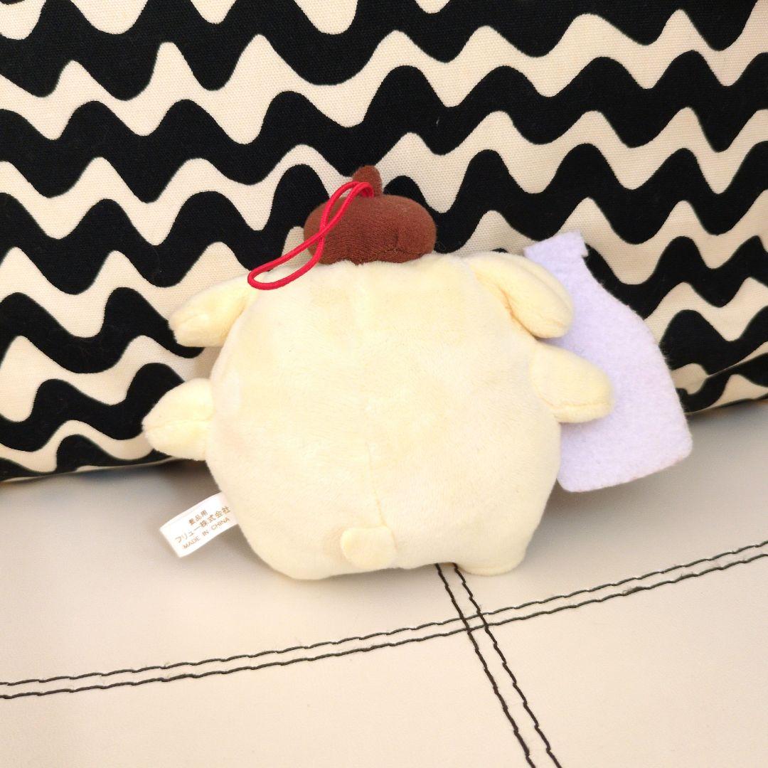 ポムポムプリン　マスコットぬいぐるみ　ミルクのおひげ　牛乳ひげ