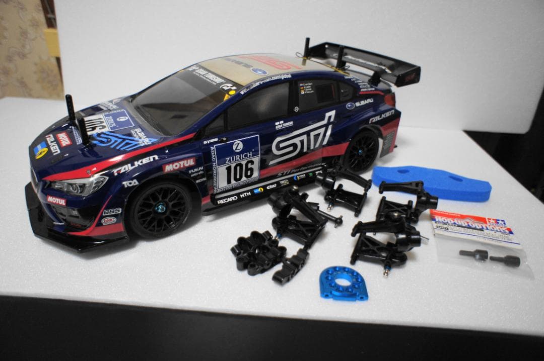 タミヤ　TT02シャーシ　WRXボディ付き