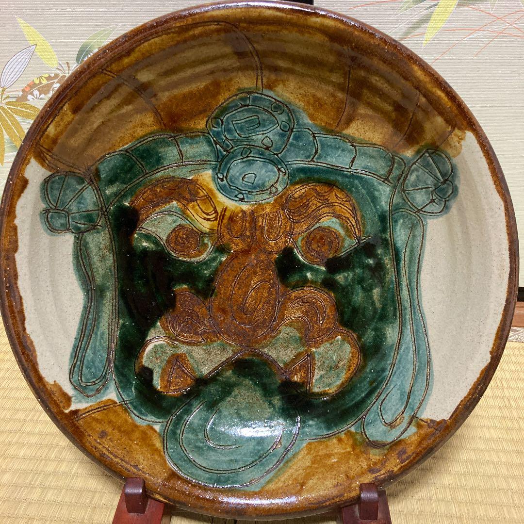 工房十鶴　一点もの　大皿　　やちむん　読谷