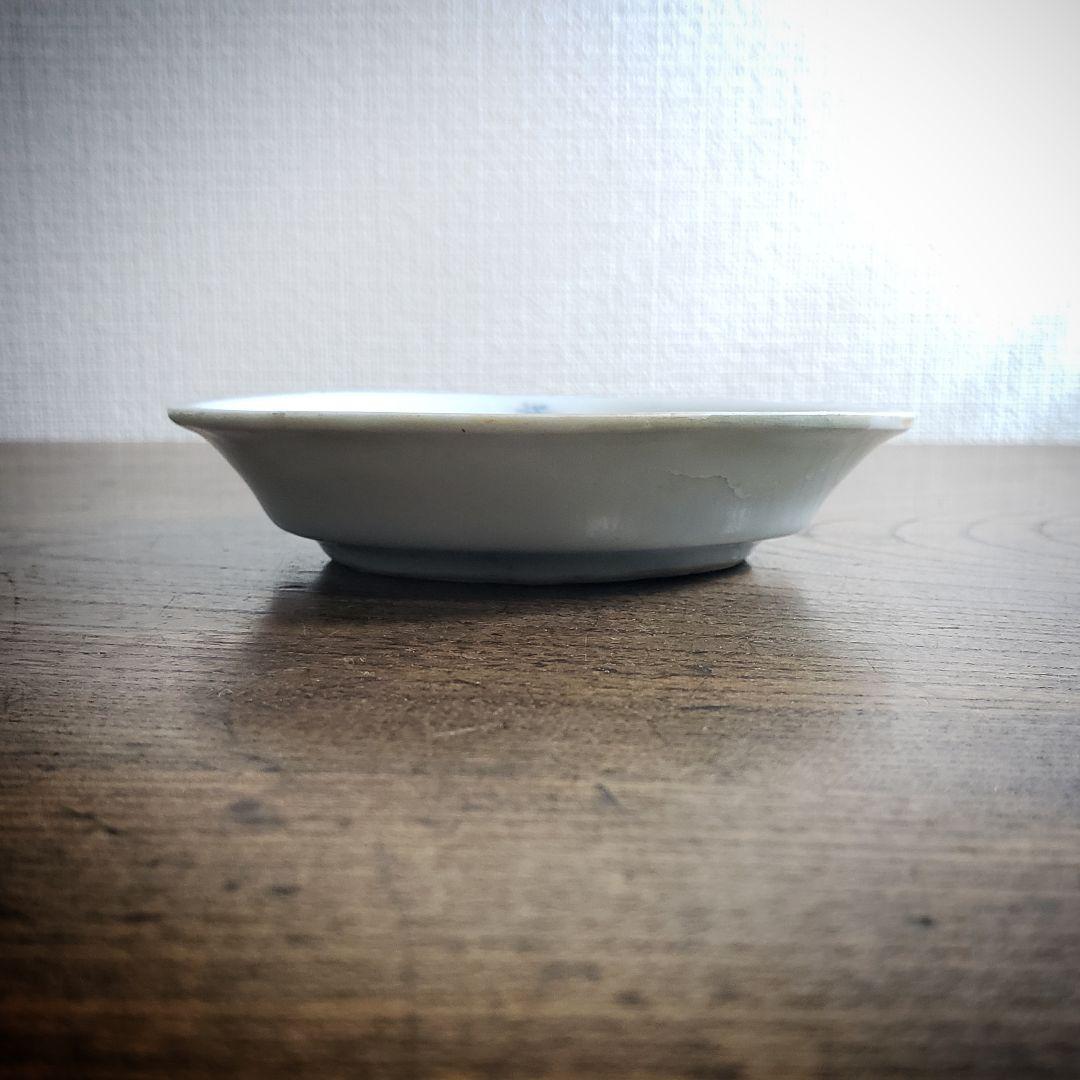 小皿　豆皿　染付　中国骨董　花