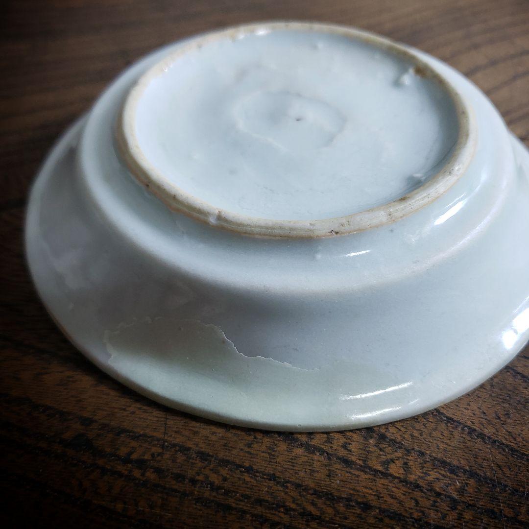 小皿　豆皿　染付　中国骨董　花