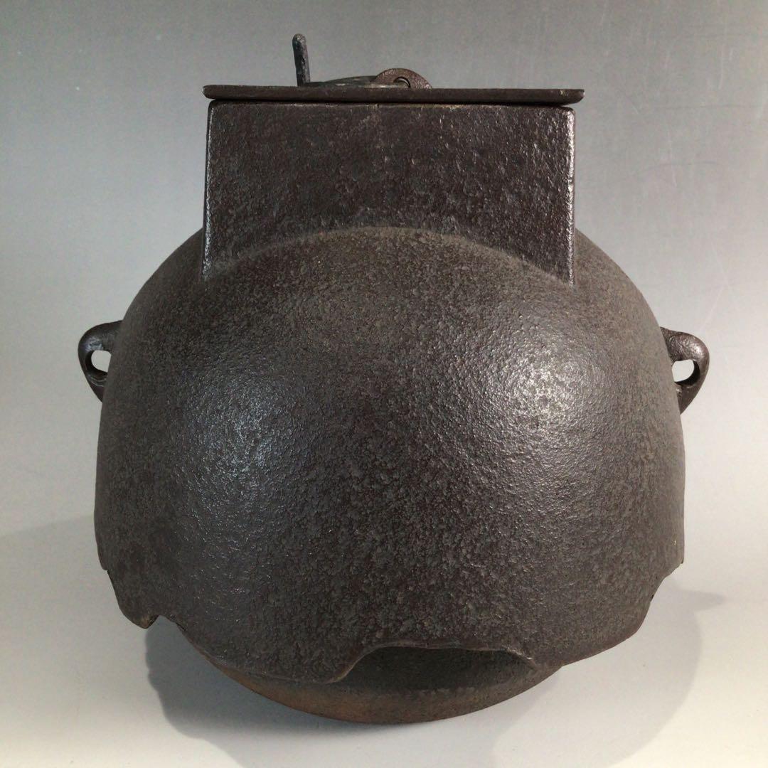 Ｐ１７２　茶釜　『人間国宝　高橋敬典造』『宗旦釜』　共箱　茶道具