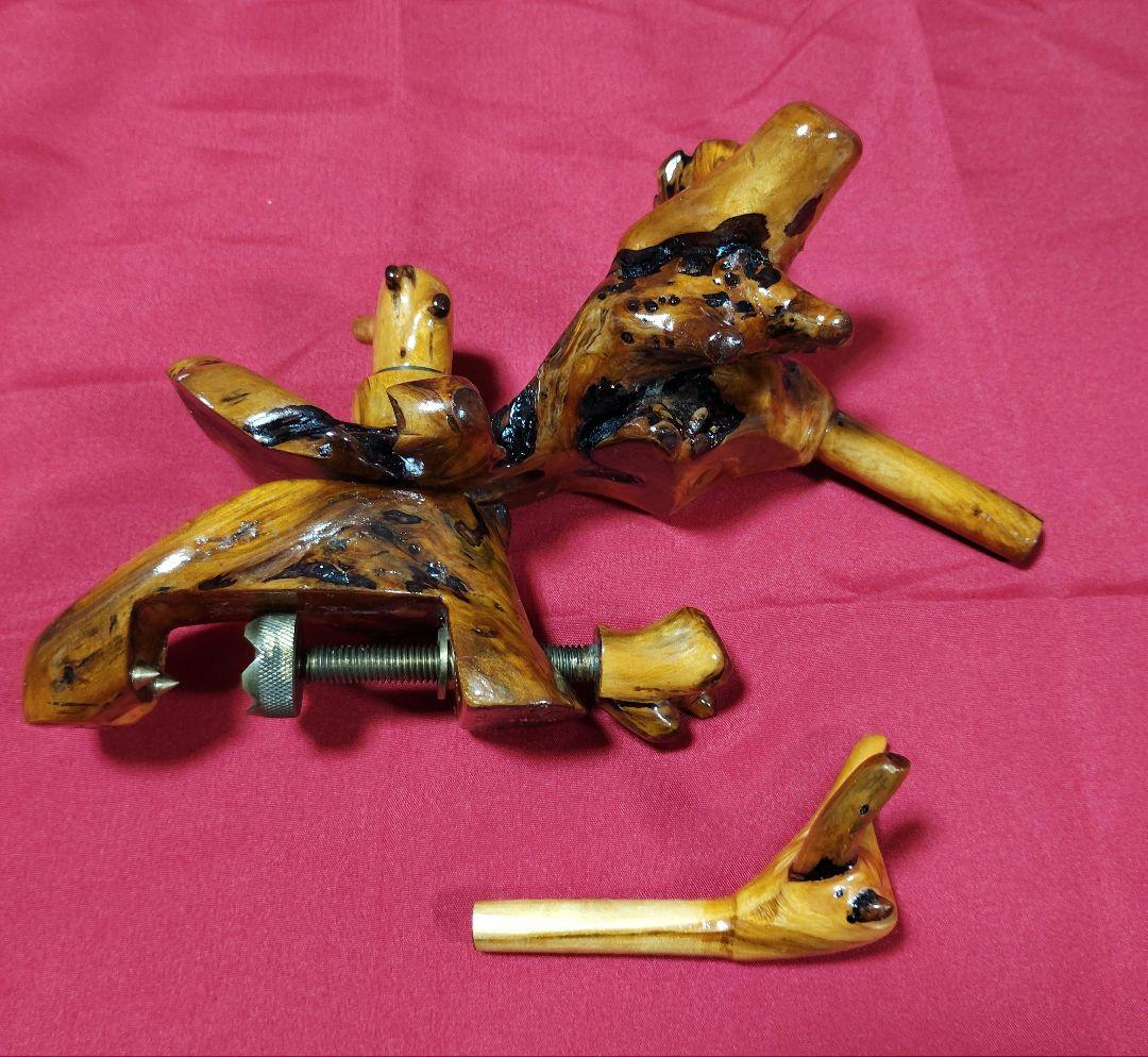 ヘラブナ釣り☆杜松工房立ち枯れ杜松万力★竿枕★一点物134