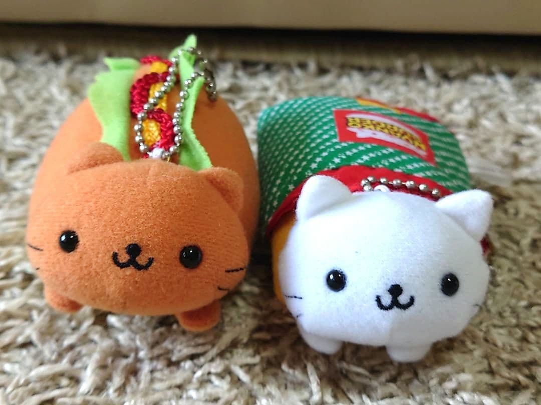 San-X　にゃんこバーガー ぬいぐるみセット