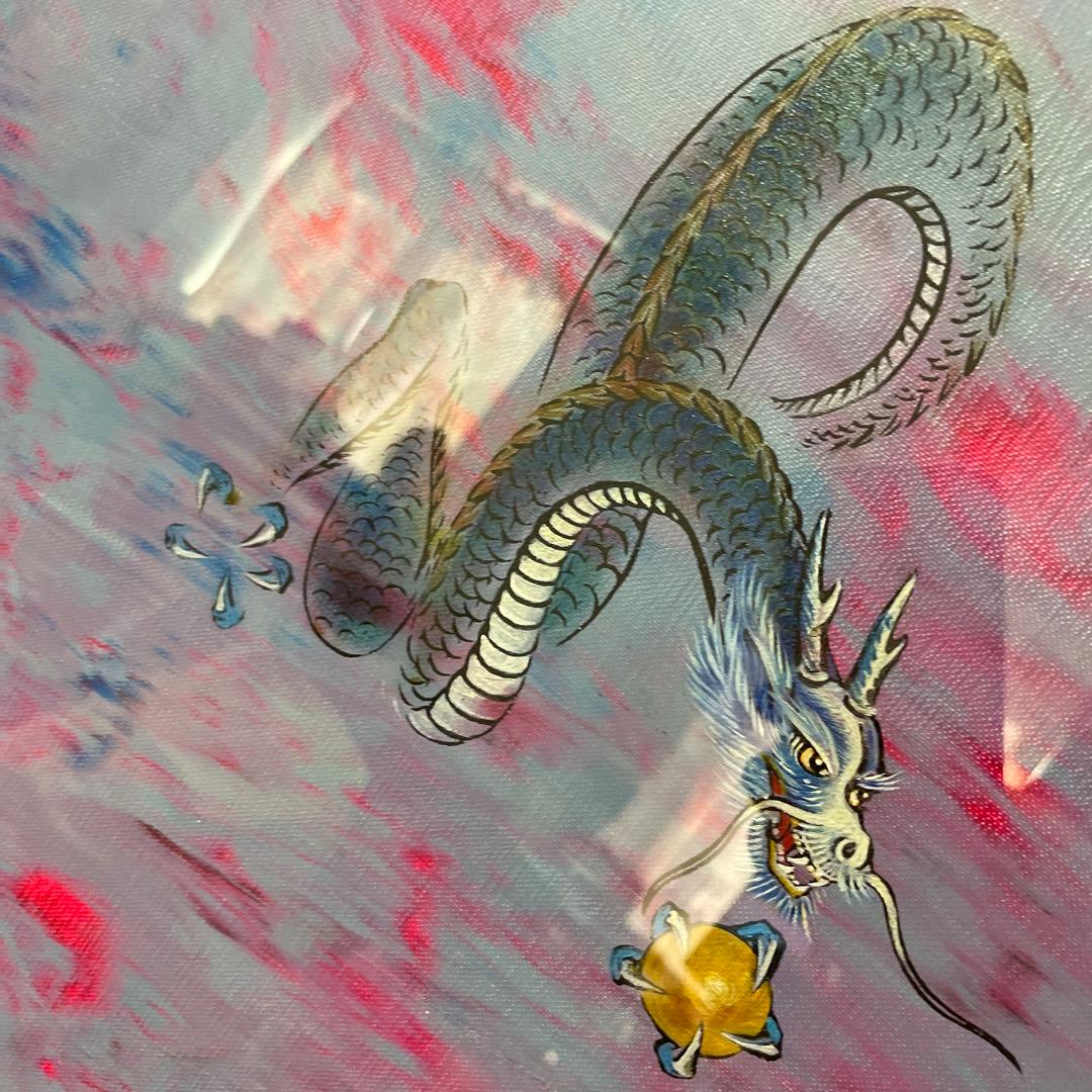 超高級　貴重　本物 龍敬子　画伯　四神相応図　20号