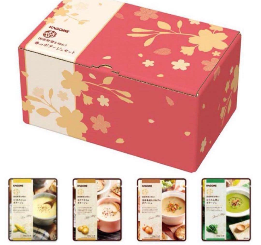 KAGOME 春のポタージュセット　4種16袋×2箱