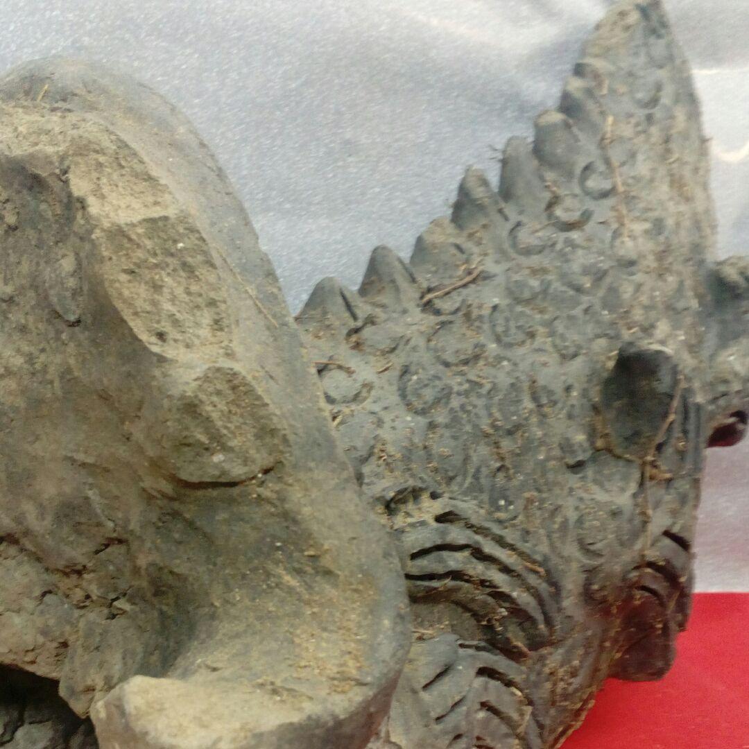 戦国末期〜江戸時代前期頃極稀少レア博物館資料級築城櫓城門用鯱シャチホコ古瓦当時物