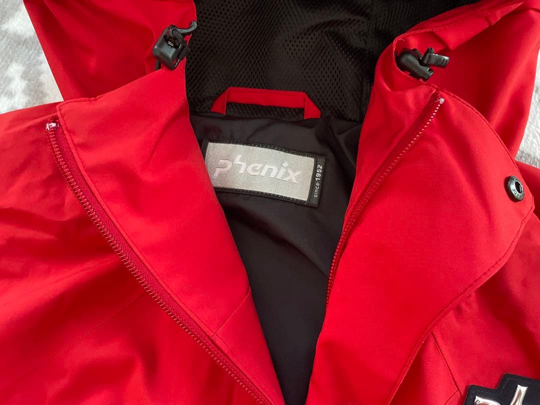 Phenix スキーポンチョレッド JAPANモデル。フェニックスキーポンチョ。