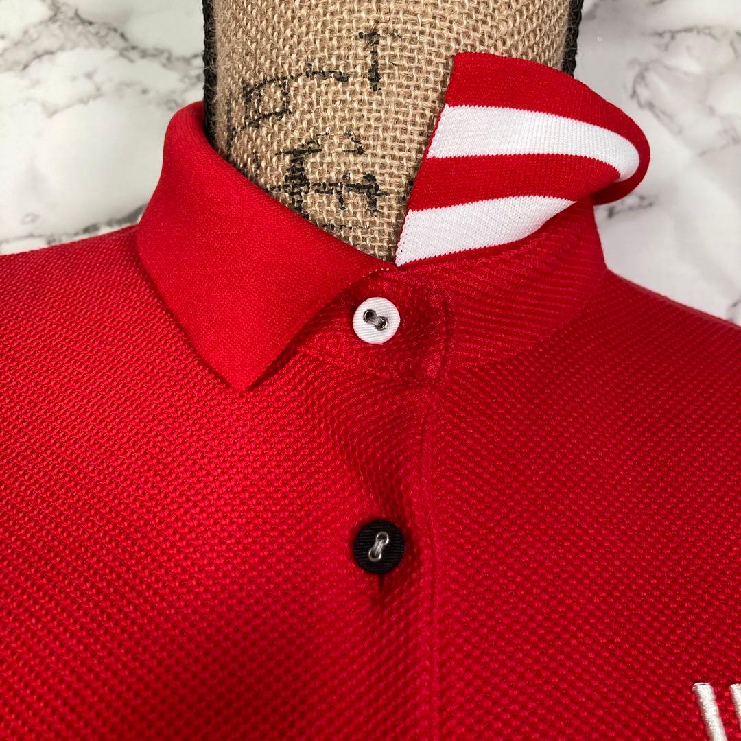 美品　LANVIN SPORT　（38）　ゴルフウェア　ポロワンピース　赤