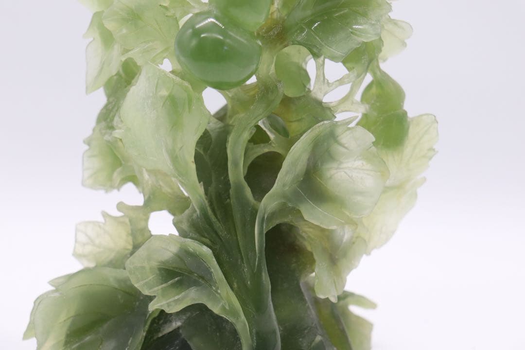 玉製　鳥瓢箪　置物　送料込み250205